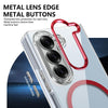 For Samsung Galaxy Z Fold6 lce Folding Series MagSafe Integrated Clear PC Phone Case(Red)