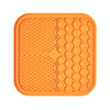Large Orange Silicone Lick Mat - Slow Feeder Dog & Cat Bowl