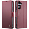 For Samsung Galaxy S25+ 5G CaseMe 023 Butterfly Buckle Litchi Texture RFID Anti-theft Leather Phone Case(Red)