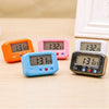 Portable Pocket Sized Digital Electronic Travel Alarm Clock Automotive Electronic Luminous Stopwatch LCD Clock(Black)