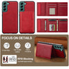 For Samsung Galaxy S22+ 5G LC.IMEEKE L5 Series Detachable RFID Card Bag Magsafe Phone Case(Red)