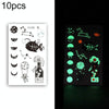 10 PCS Waterproof Color Luminous Tattoo Sticker Face Sticker(EX-020)