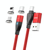 ENKAY 6-in-1 PD100W USB-A / Type-C to Type-C / 8 Pin / Micro USB Magnetic Fast Charging Cable, Cable Length:1m(Red)