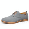 Oxford Suede Leather formal Shoes Male Casual Classic Sneakers, Size:44(Grey)