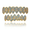 Halloween Vampire 8 Zircon Hip Hop Braces, Colour: Gold Suit