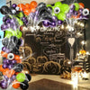 Halloween Spider Balloon Chain+Background Cloth Decoration Set(Set)