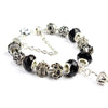 Ladies Crown Colorful Crystal Beaded Bracelet Handmade Glass Bead Bracelet Length: 18cm(DZ29)