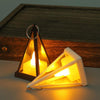 Cubic Triangle LED Electronic Candle Lights Pyramid Party Atmosphere Decoration Lamps(Black)
