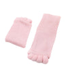 Massage Five-finger Socks Thickened Open-toed Socks, Color: Pink