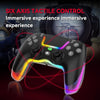 For PS4 Dazzle Color Light Wireless Bluetooth Grip(White)