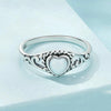 S925 Sterling Silver Opal Pattern Love Ring(No.7)