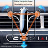 BUDK Triangle Gravity Sensor Car Phone Bracket Car Air Vent Navigation Holder, Model: Bent Suction Cup Base Model