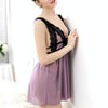 Sexy Women Lace Casual Sleepwear Summer Sleep Dress, Size:L(Wine Red)