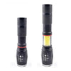 Telescopic Zoom Strong Light Flashlight Strong Magnetic Rechargeable LED Flashlight, Colour: Black Head (No Battery, No Charger)
