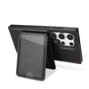 For Samsung Galaxy S23 Ultra 5G Skin Feel Detachable Card Bag Magsafe Phone Case(Black)