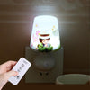 Plug-In Cup-Shaped Night Light Girl Bedroom Bedside Dim Lamp With Remote ControlCN Plug, Style: Think of Things White