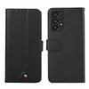 For Samsung Galaxy A33 5G ABEEL Delicate Texture Splicing RFID Leather Phone Case(Black)