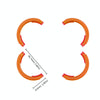For DJI AVATA 2 STARTRC Propeller TPU Protective Guard Anti-collision Ring Cover(Fluorescent Orange)