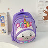 Kindergarten School Bag Children Cute Cartoon Backpack(Purple)