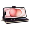 For iPhone 15 Plus / 14 Plus Nine-card Slots Zipper Wallet Bag Leather Phone Case(Dark Purple)