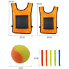 Children Dodgeball Vest For Parent-child Outdoor Games With 5 Balls, Specification: Large (Blue)