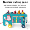 Baby Percussion Wooden Elephant Drag Cart Hitting Hamster Children Educational Toys(Red)