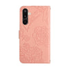 For Samsung Galaxy F16 5G / M16 5G Skin Feel Butterfly Embossed Flip Leather Phone Case(Pink)