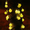 50 LEDs Bubble Ball Outdoor Garden Waterproof Christmas Spring Festival Decoration Solar Lamp String(Warm White)