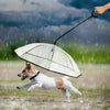 Pet Umbrella Transparent Adjustable Rainy Dog Walking Leash