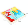 2 PCS Cartoon Three-Dimensional Puzzle Children Wooden Educational Early Education Grasping Board Toy(Forest)