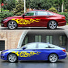 2 PCS/Set D-969 Flame Pattern Car Modified Decorative Sticker(Yellow)