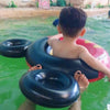 Baby Cartoon Inflatable Swimming Ring Lifesaving Ring Axillary Ring Suitable for Children Aged 2-6, Size: 86x65cm(Black Red)