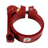 Litepro Seat Tube Clamp LP Folding Bike Seat Tube Clamp CNC 41mm Suitable for 33.9mm Seat Tube, Color:Red