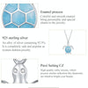 S925 Sterling Silver Blue Turtle Women Nacklace Jewelry