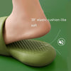 Summer Super Thick Soft Bottom Plastic Slippers Men Indoor Defensive Household Bath Slippers, Size:44-45(Khaki)