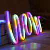 WOW Shape LED Neon Light Wall Hanging Bar Atmosphere Lights(Pink Light)