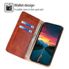 For Samsung Galaxy S25 5G Gloss Oil Solid Color Magnetic Leather Phone Case(Brown)