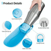Portable Dog Water Bottle 750ml, Foldable, Leakproof, Light Blue