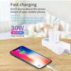 PD30W USB-C / Type-C + QC3.0 USB Charger with 1m Type-C to 8 Pin Data Cable, AU Plug(White)