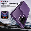For Samsung Galaxy S25 Ultra 5G Vertical Flip Card Bag Holder Leather Phone Case(Purple)