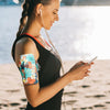 B228 Large Running Mobile Phone Arm Bag Sports Mobile Phone Arm Sleeve Wrap Bag(Flower Gray)