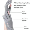 Free Code Summer Ice Silk Thin Sunscreen Gloves Fishing Non-slip Takeaway Rider Gloves(Two Finger Blue)