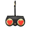 Cute And Funny PU Sunglasses Case Portable Glasses Case With Hanging Buckle, Colour: Red Love