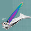 3 PCS Large Color Titanium Nail Clipper Gradient Mermaid Handle Nail Clipper Nail Art Tool