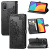 For Alcatel 1L 2021 Mandala Flower Embossed Horizontal Flip Leather Case with Holder & Three Card Slots & Wallet & Lanyard(Black)