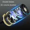 F210 Dual-Engine Car Air Outlet Base Dual-Purpose USB Fan(Silver)