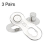 3 Pairs 12 Speed (Silver) ZH405 Mountain Road Bicycle Chain Magic Buckle Chain Quick Release Buckle
