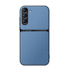 For Samsung Galaxy S23+ 5G Litchi Leather Magnetic Full Coverage Shockproof Phone Case(Blue)