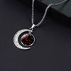Luminous Zodiac Moon Titanium Steel Necklace Personalized Moon Pendant(Cancer)