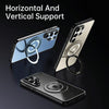 For Samsung Galaxy S25 Ultra 5G Rotating Holder Frosted Metal Phone Case(Titanium)